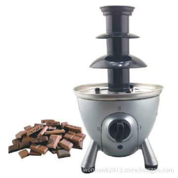 Professional 4tiers Fantanstic Stainless Steel Chocolate Fountain Fondue Event Exhibition Wedding Birthdayparty Waterfall Machine